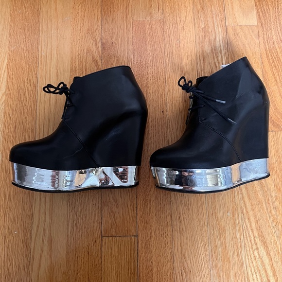 ACNE Atacoma Black Iconic Wedge - Picture 2 of 8